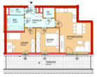 Top14/14-Erstbezug-3Zi-Dachgeschoß-Terrasse-1PKW-Einstellplatz-1PKW-Abstellplatz-Miete m. Kaufoption - Plan