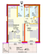 Top1/3-Erstbezug-2Zimmer-EG-Loggia-2PKW-Einstellplätze - Plan